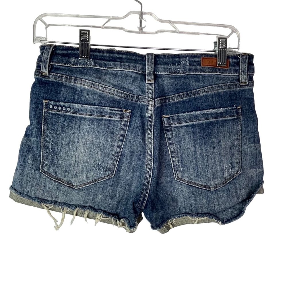 Blank NYC Shorts The Fulton Distressed Raw Hem Size 27 - Picture 5 of 9